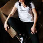 animush t-shirt biały z nadrukiem absolutnie