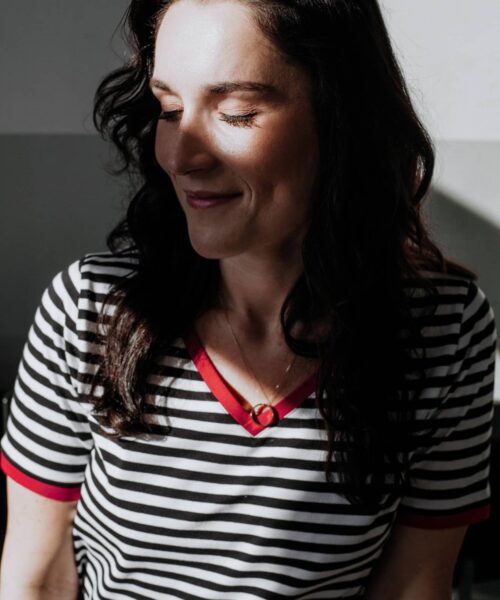 animush t-shirt ringer w paski