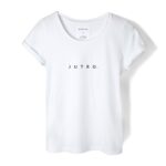 animush t-shirt biały z nadrukiem jutro