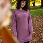 animush sukienka dresowa wrzosowa cudownie