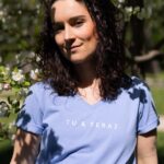 animush t-shirt oversize błękitny tu i teraz