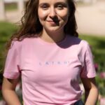 animush t-shirt oversize jasny różowy latko