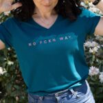 animush t-shirt oversize szmaragdowy no fckn way