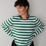 animush longsleeve oversize w zielone paski