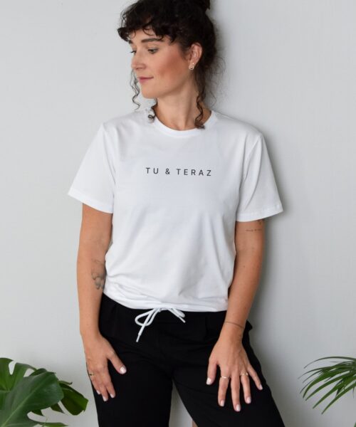 animush t-shirt oversize biały tu i teraz