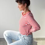 animush longsleeve w biało-czerwone paski