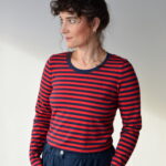 animush longsleeve w czerwono-granatowe paski