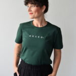 animush t-shirt oversize zielony butelkowy bosko