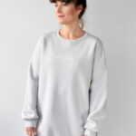animush bluza oversize jasny szary wdech wydech