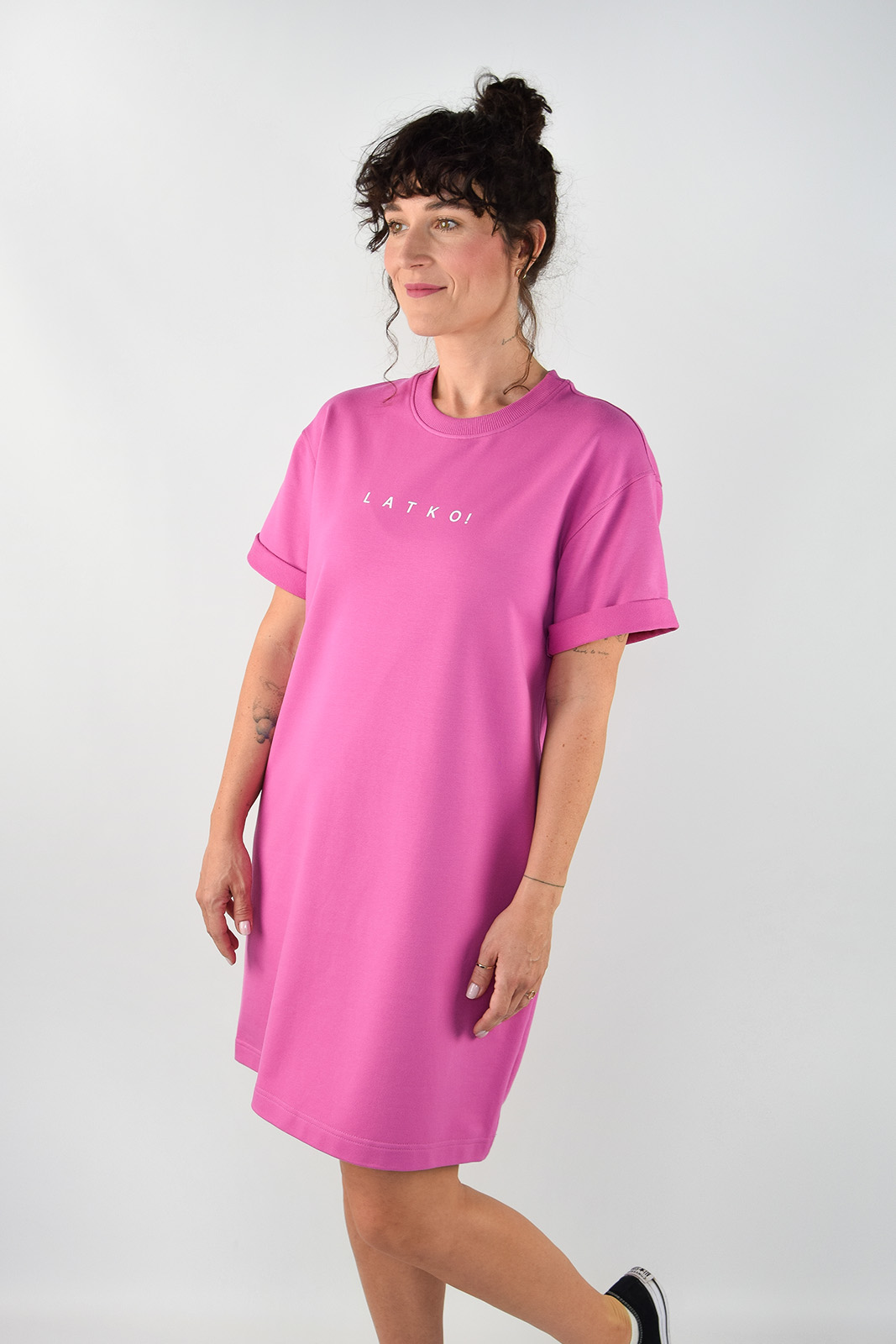 animush sukienka oversize orchidea latko