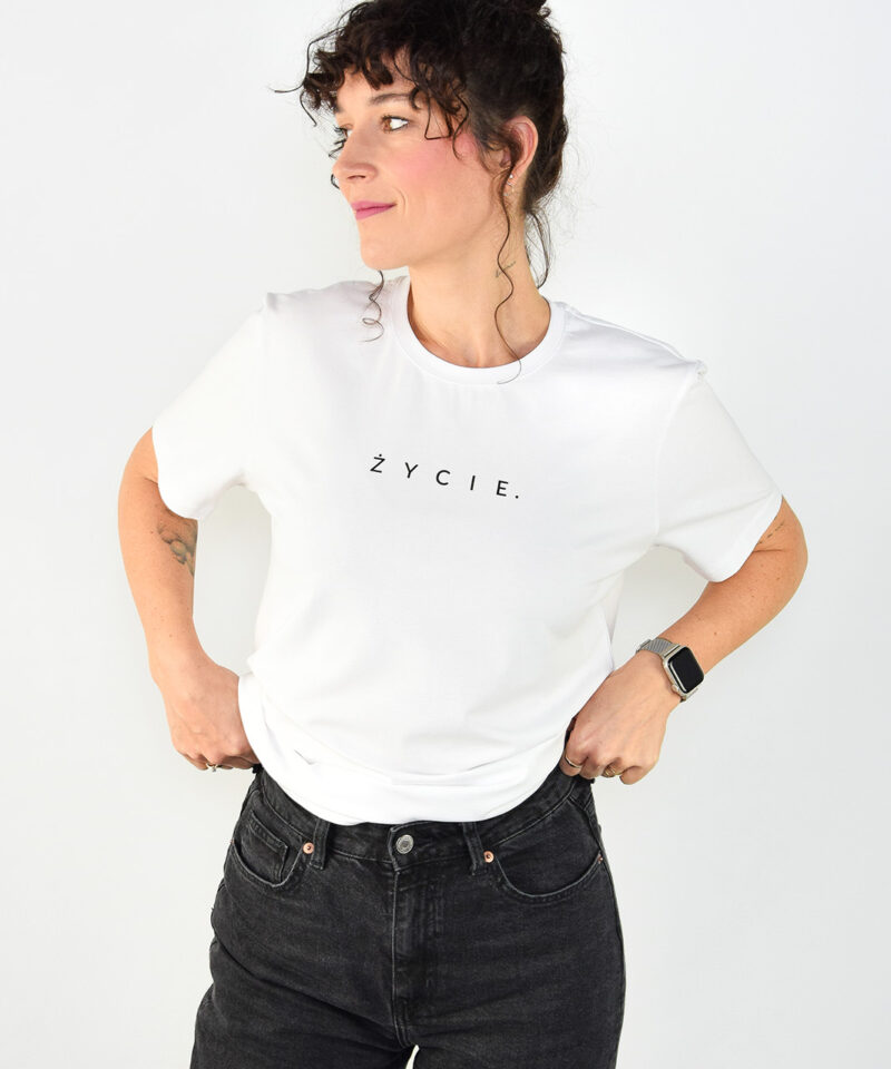 animush t-shirt oversize biały życie