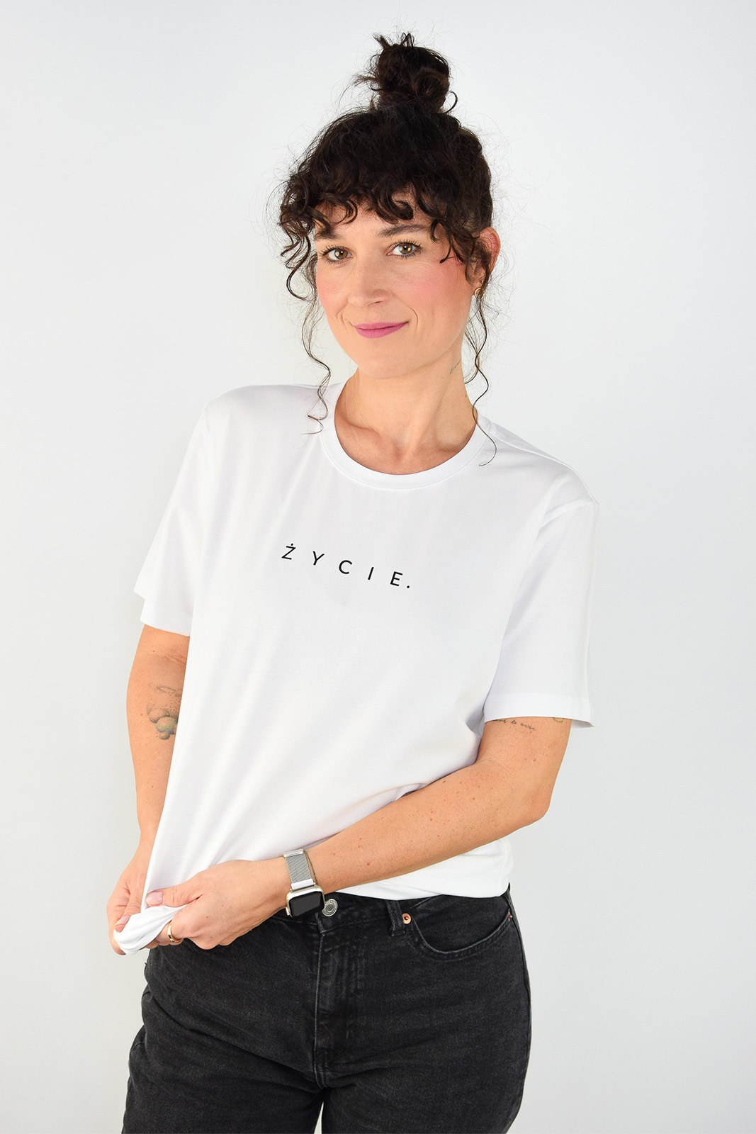 animush t-shirt oversize biały życie