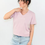 animush t-shirt oversize pudrowy róż serio