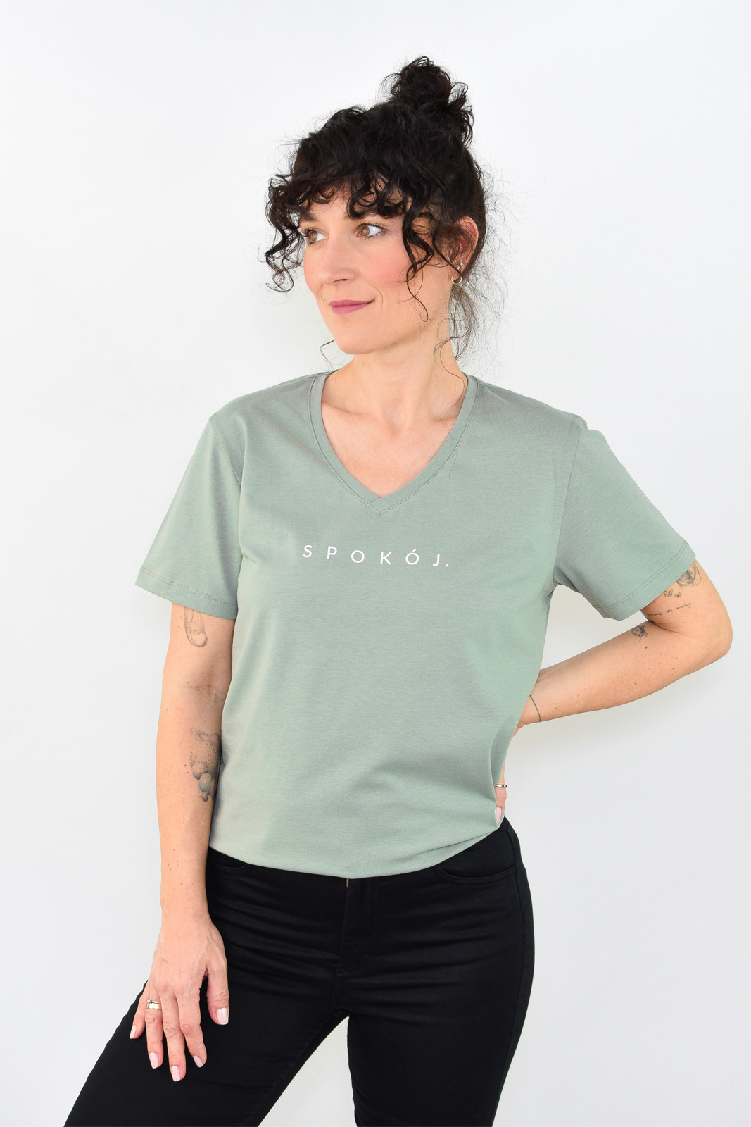 animush t-shirt oversize szałwiowy spokój