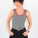 animush top w czarno-białe paski