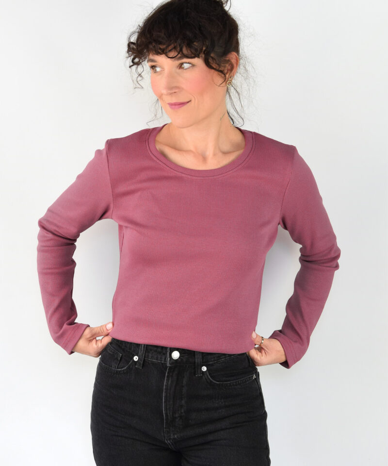 animush longsleeve prążek wrzosowy