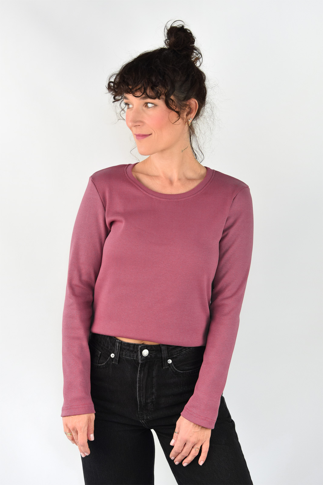 animush longsleeve prążek wrzosowy