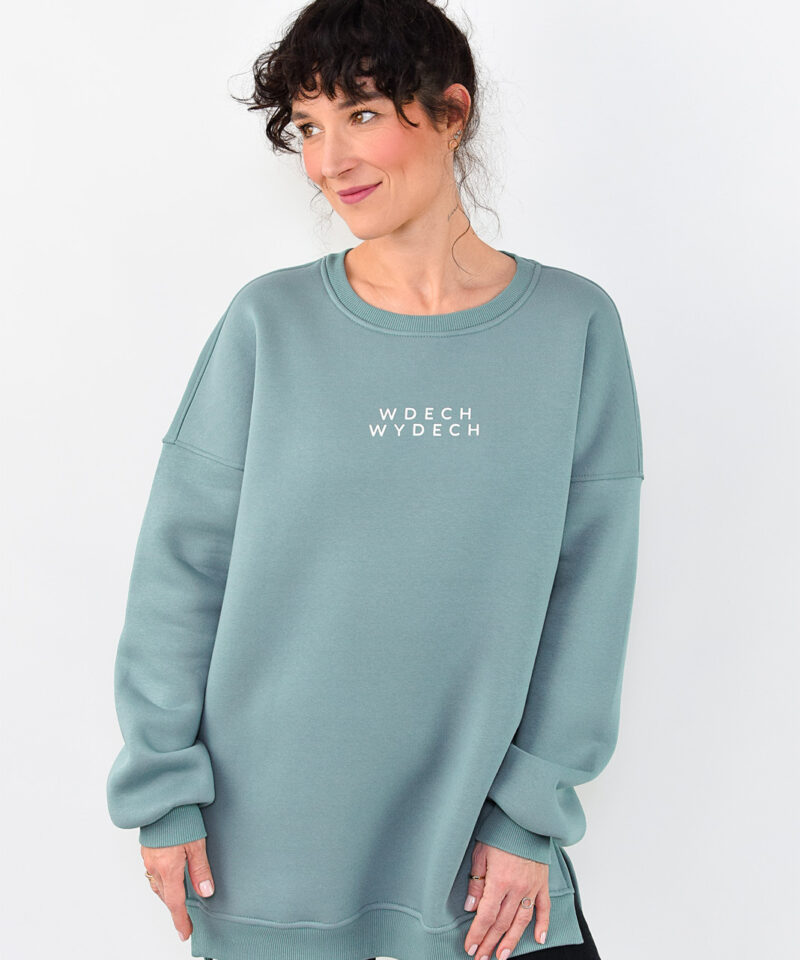 animush bluza oversize miętowa wdech wydech